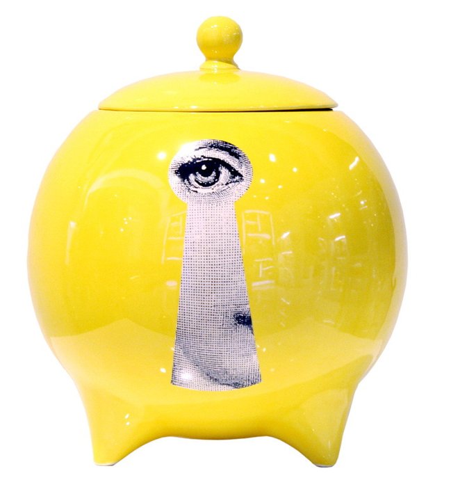 Декоративная ваза с крышкой La Chiave Yellow