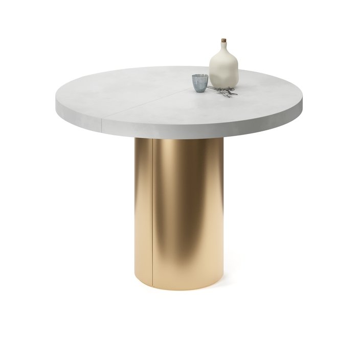 Обеденный стол раздвижной Авиор на золотом основании - лучшие Обеденные столы в INMYROOM