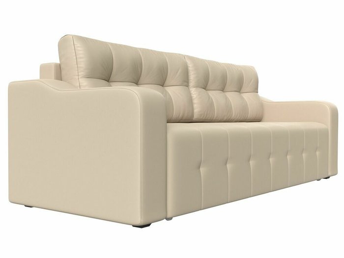 Прямой диван-кровать Лиссабон бежевого цвета (экокожа) - лучшие Прямые диваны в INMYROOM