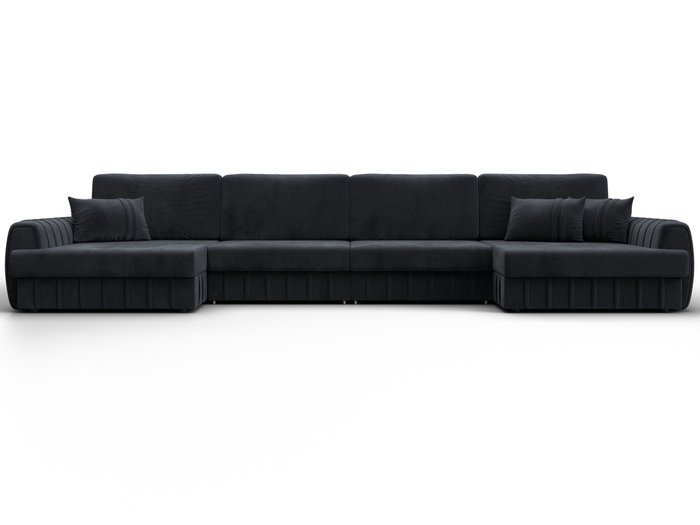 Угловой диван-кровать Лига 057 Лонг в обивке из велюра темно-серого цвета - купить Угловые диваны по цене 142990 Угловой диван-кровать Лига 057 Лонг в обивке из велюра темно-серого цвета - купить Угловые диваны по цене 142990