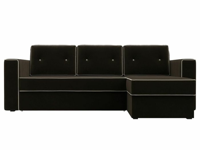 Угловой диван-кровать Принстон коричневого цвета правый угол - купить Угловые диваны по цене 48999.0
