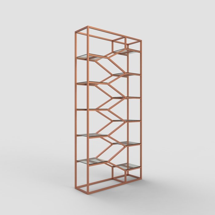 Стеллаж "Aurora" бронза с бронзовым стеклом (2200х1100х300) Стеллаж "Aurora" бронза с бронзовым стеклом (2200х1100х300)