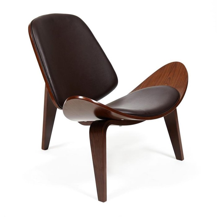 Кресло Shell коричневого цвета