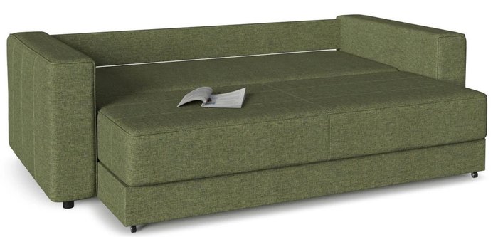 Диван-кровать прямой Принстон (Менли) 03 зеленого цвета - лучшие Прямые диваны в INMYROOM