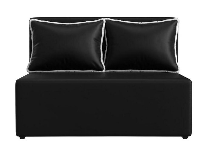 Диван-кровать Лагуна черного цвета (экокожа) - купить Прямые диваны по цене 26999.0