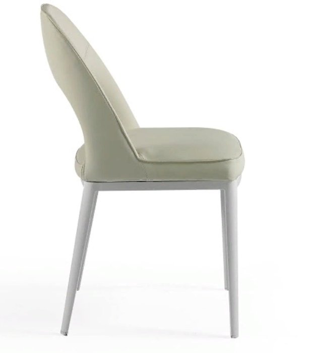 Стул в обивке из ткани белого цвета  - лучшие Обеденные стулья в INMYROOM