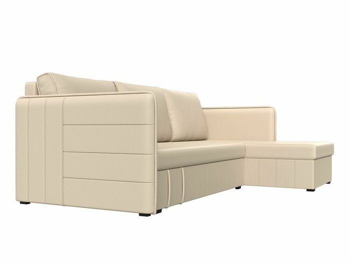 Угловой диван-кровать Слим бежевого цвета (экокожа) правый угол - лучшие Угловые диваны в INMYROOM
