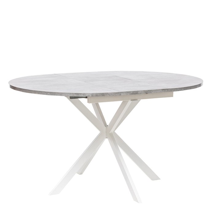 Раздвижной обеденный стол Капри бело-серого цвета - лучшие Обеденные столы в INMYROOM