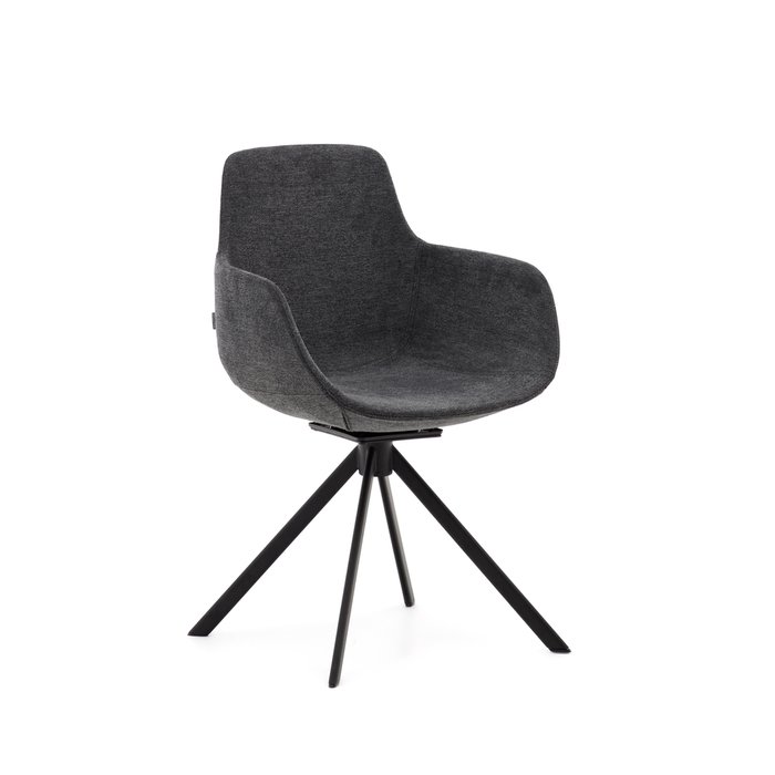 Стул вращающийся Tissiana темно-серого цвета - купить Офисные кресла по цене 54990.0