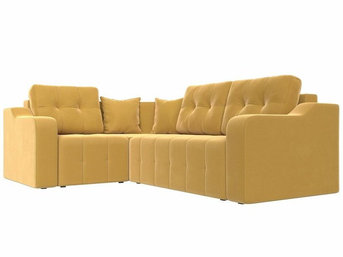 Угловой диван-кровать Кембридж желтого цвета левый угол - лучшие Угловые диваны в INMYROOM