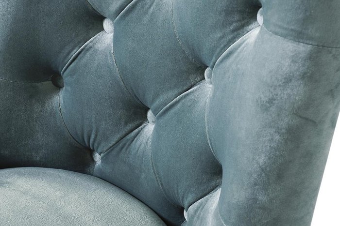 Стул серо-синего цвета на металлическом каркасе  - лучшие Обеденные стулья в INMYROOM
