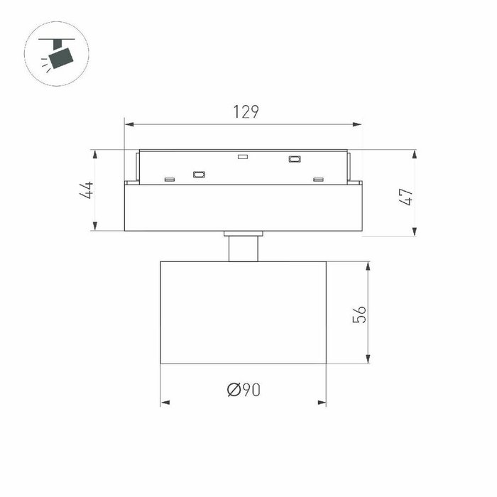 Трековый магнитный светильник Arlight MAG-ORIENT-RONDO-R90-9W Warm3000 048344 - лучшие Трековые светильники в INMYROOM Трековый магнитный светильник Arlight MAG-ORIENT-RONDO-R90-9W Warm3000 048344 - лучшие Трековые светильники в INMYROOM