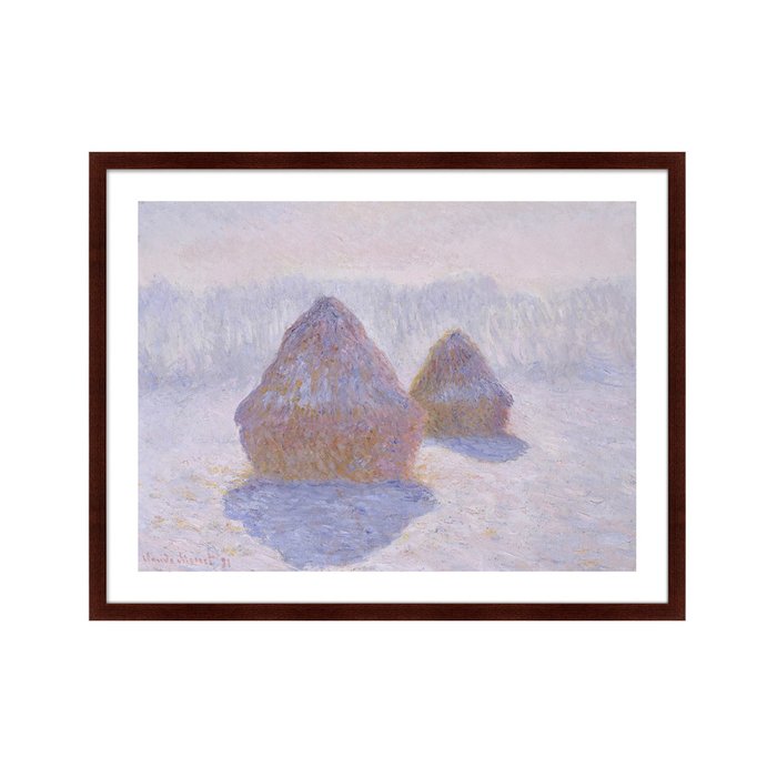 Репродукция картины Haystacks Effect of Snow and Sun 1891 г. - купить Картины по цене 12999.0