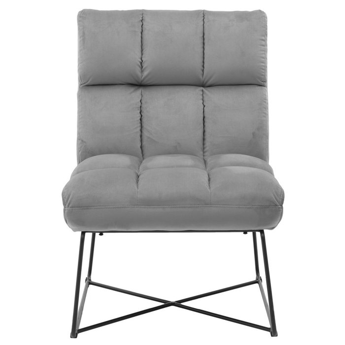 Кресло серого цвета на металлических ножках  - купить Интерьерные кресла по цене 29980.0