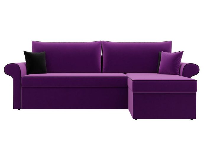 Угловой диван-кровать Милфорд фиолетового цвета правый угол - купить Угловые диваны по цене 43990.0