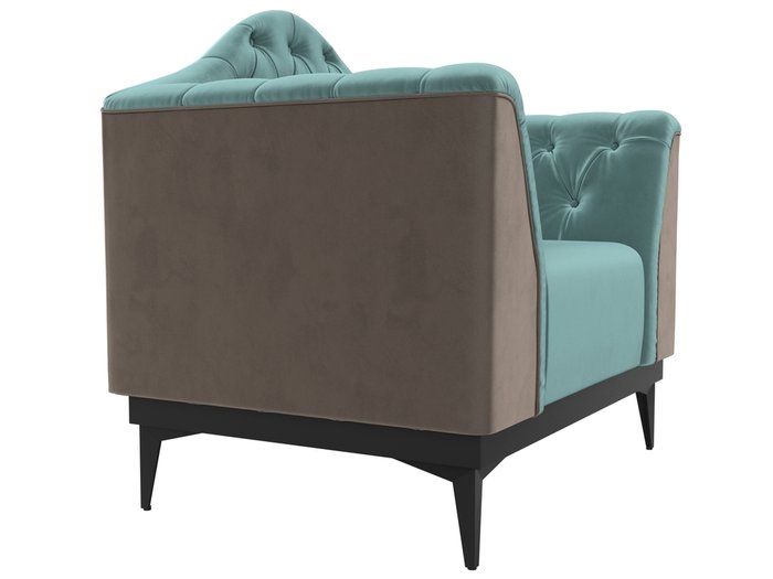 Кресло Флорида бирюзово-коричневого цвета - лучшие Интерьерные кресла в INMYROOM