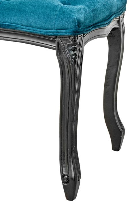 Оттоманка Kina narrow blue+black с голубой обивкой - лучшие Банкетки в INMYROOM