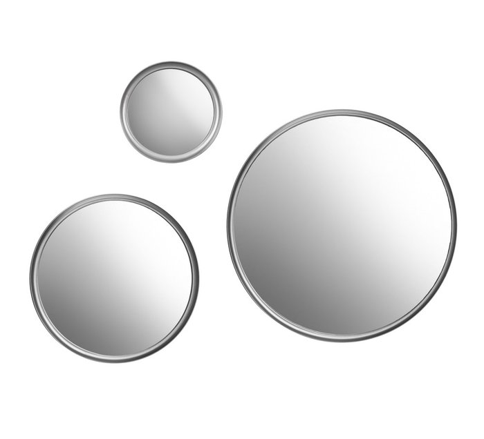 Комплект из трех зеркал Decor Ronda в серебряной раме