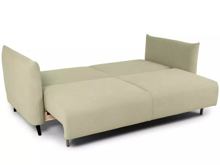 Диван-кровать Menfi светло-бежевого цвета с черными ножками - купить Прямые диваны по цене 111960.0
