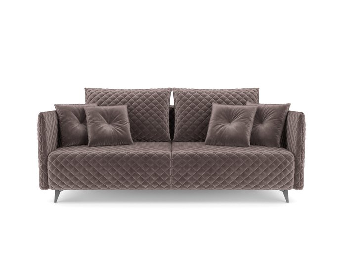 Прямой диван-кровать Вашингтон серо-коричневого цвета - купить Прямые диваны по цене 45990.0