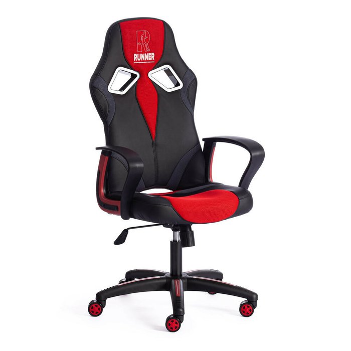 Кресло офисное Runner красно-черного цвета