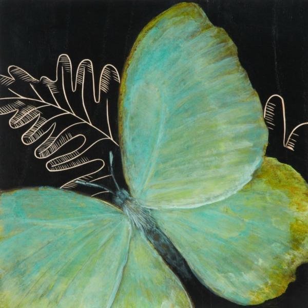 Картина Green butterfly on leaf - купить Картины по цене 6003.0
