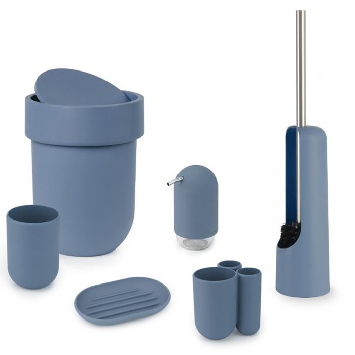 Корзина для мусора с крышкой Umbra touch дымчато-синий - купить Аксессуары для кухни по цене 1690.0