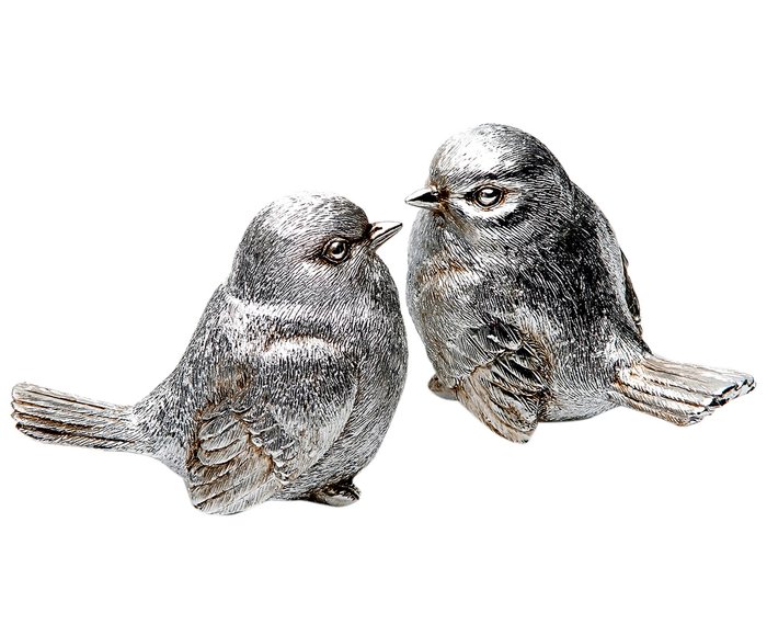 Набор из двух фигурок Birds серебряного цвета