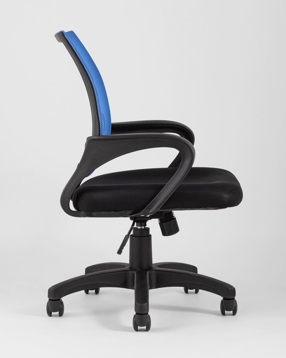 Кресло офисное Top Chairs Simple со спинкой синего цвета - лучшие Офисные кресла в INMYROOM