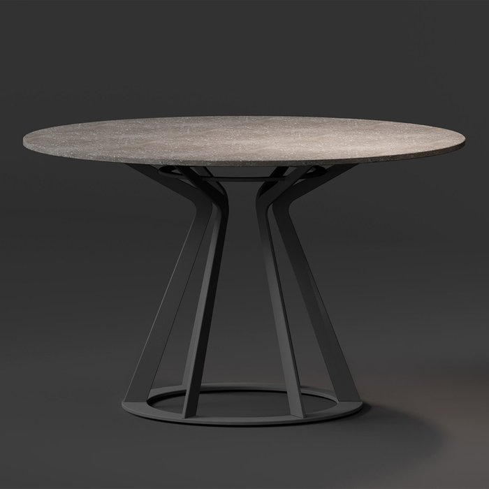 Стол обеденный Mercury цвета темный мрамор на черной опоре - купить Обеденные столы по цене 59850.0