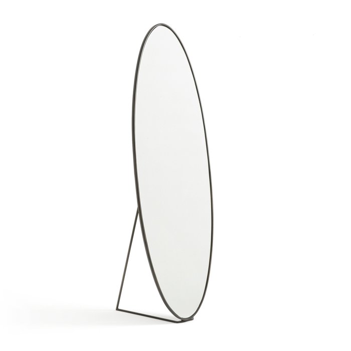 Зеркало напольное Психея овальное с металлическим каркасом Koban серого цвета - купить Напольные зеркала по цене 36465.0