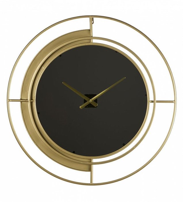Часы настенные Black circle Aviere черно-золотого цвета 