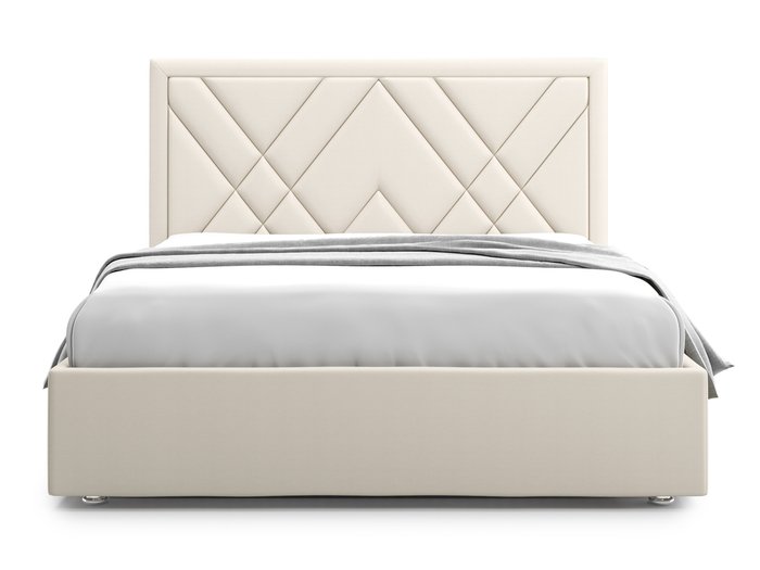 Кровать Premium Milana 2 180х200 светло-бежевого цвета с подъемным механизмом - купить Кровати для спальни по цене 81000.0