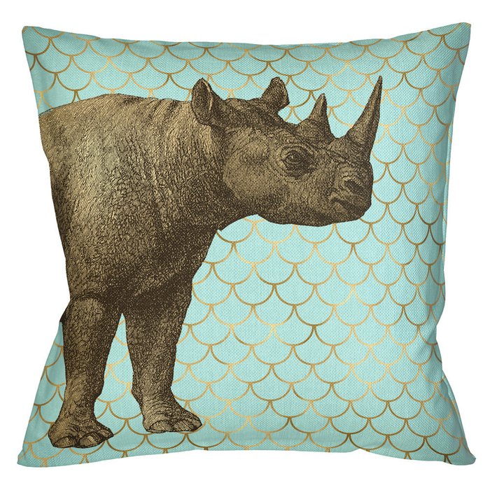 Интерьерная подушка Самый обыкновенный носорог 45х45