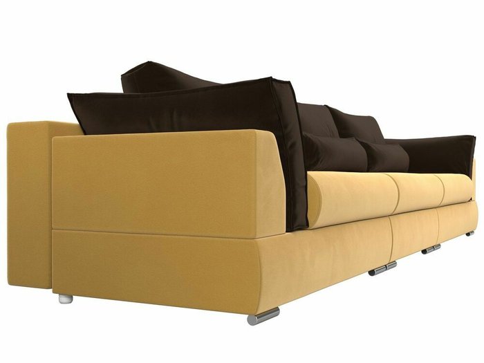 Прямой диван-кровать Пекин Long желто-коричневого цвета - лучшие Прямые диваны в INMYROOM