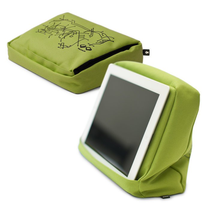 Подушка-подставка с карманом для планшета Bosign hitech 2 зеленая-черная
