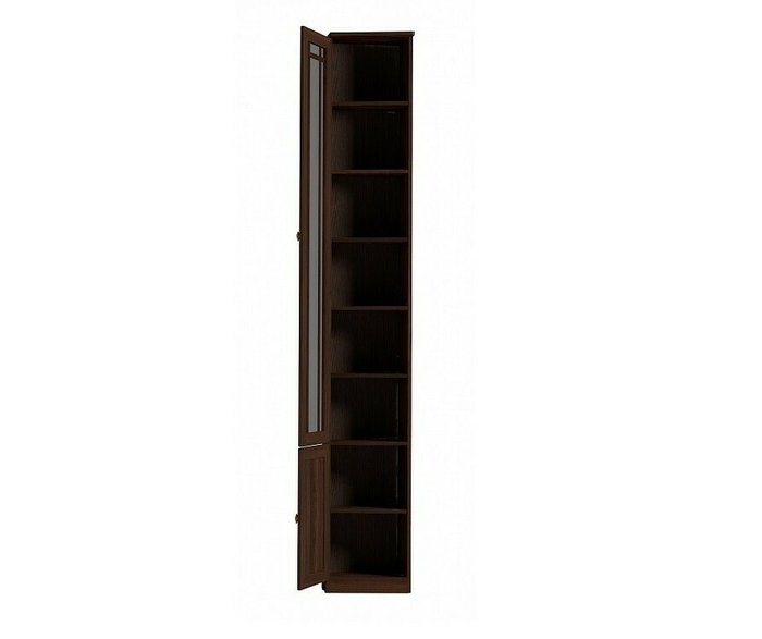 Шкаф книжный левый Sherlock темно-коричневого цвета - купить Шкафы распашные по цене 15609.0