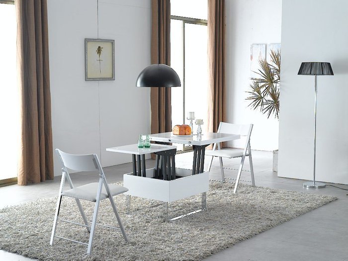 Складной металлический стул белого цвета - купить Обеденные стулья по цене 9600.0