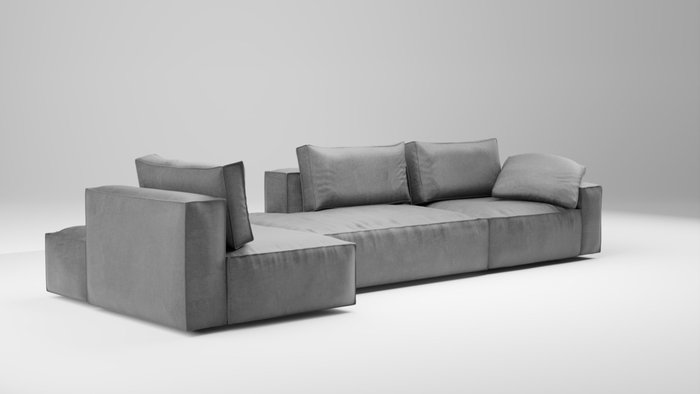 Модульный угловой диван Harius графитового цвета - купить Прямые диваны по цене 406685.0