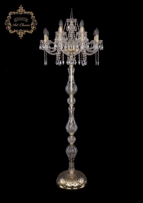 Хрустальный торшер под старину Art Classic 45271 13.12.8+4.195.h-165.Gd.Sp с подвесками Хрустальный торшер под старину Art Classic 45271 13.12.8+4.195.h-165.Gd.Sp с подвесками