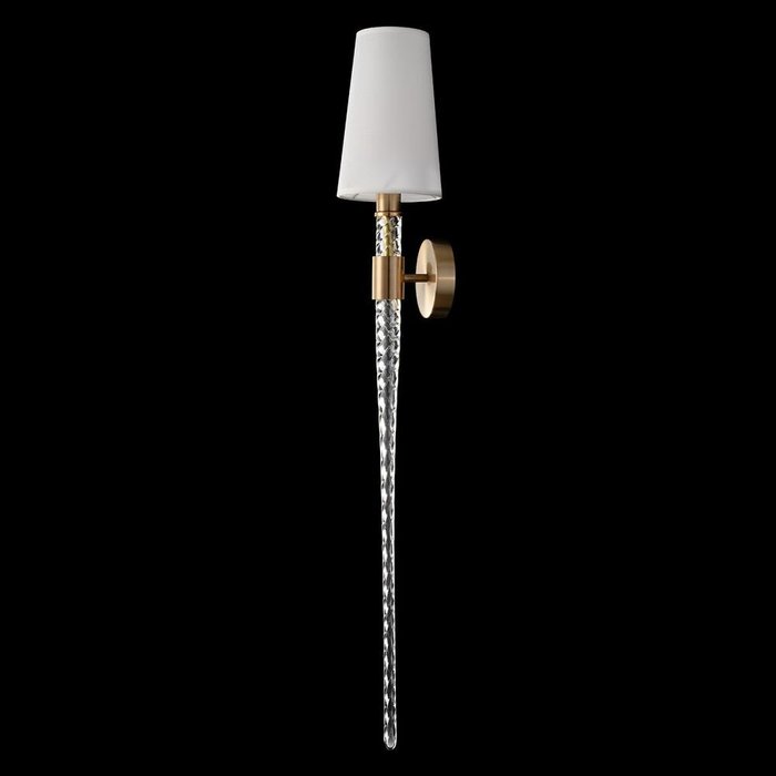 Бра LUMINOUS AP1 BRASS (ткань, цвет белый) - лучшие Бра и настенные светильники в INMYROOM