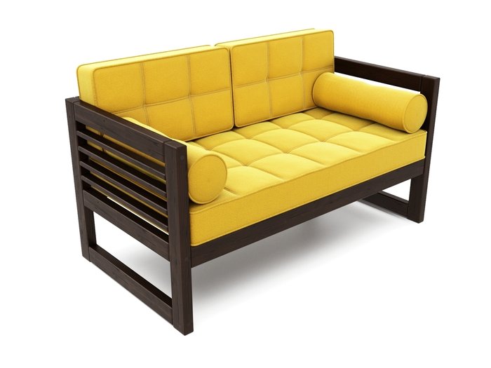 Диван Сега М желтого цвета - купить Прямые диваны по цене 29990.0