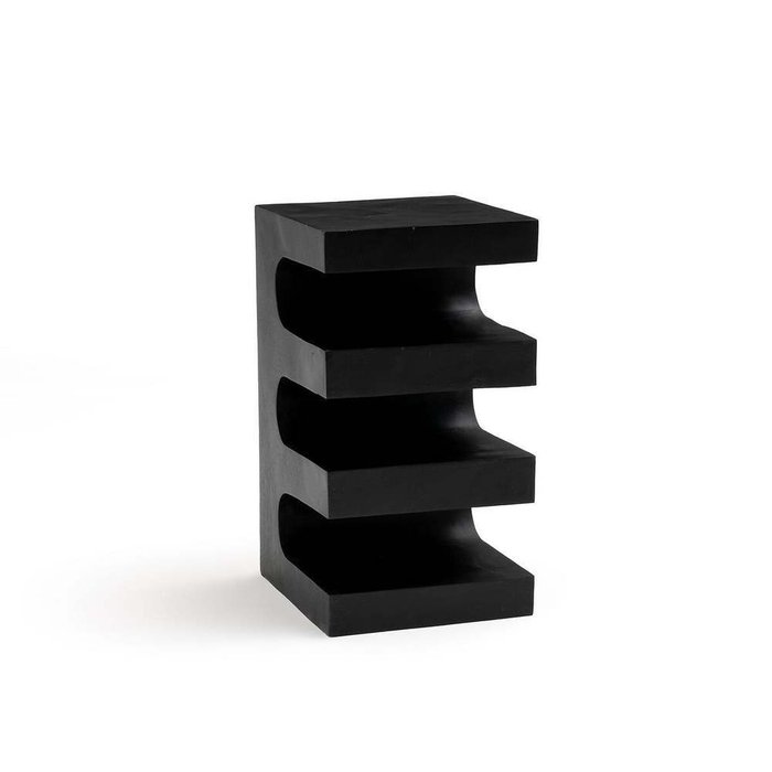 Столик прикроватный многофункциональный из массива дерева суар Solidus черного цвета - купить Прикроватные тумбы по цене 24832 Столик прикроватный многофункциональный из массива дерева суар Solidus черного цвета - купить Прикроватные тумбы по цене 24832