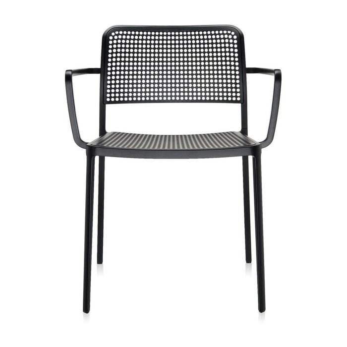 Стул Audrey черного цвета с подлокотниками  - купить Обеденные стулья по цене 61799.0