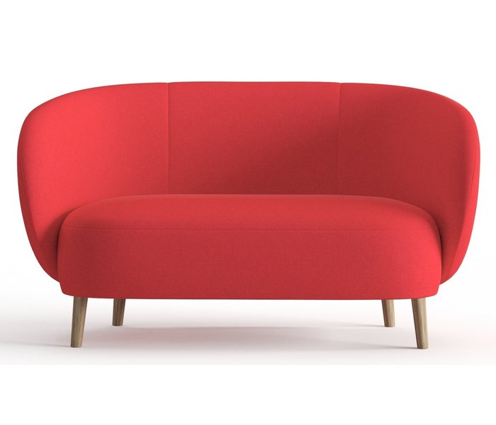 Диван Чарльз красного цвета  - купить Прямые диваны по цене 29690.0