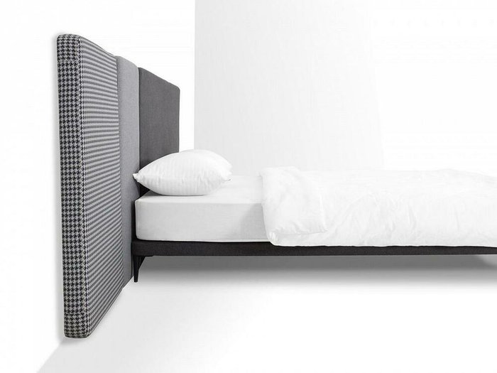 Кровать Licata 140х200 композиция 7 серого цвета - купить Кровати для спальни по цене 84240.0