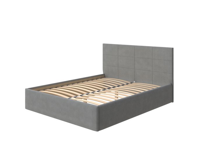 Кровать Alba Next 160х200 серого цвета  - купить Кровати для спальни по цене 23580.0