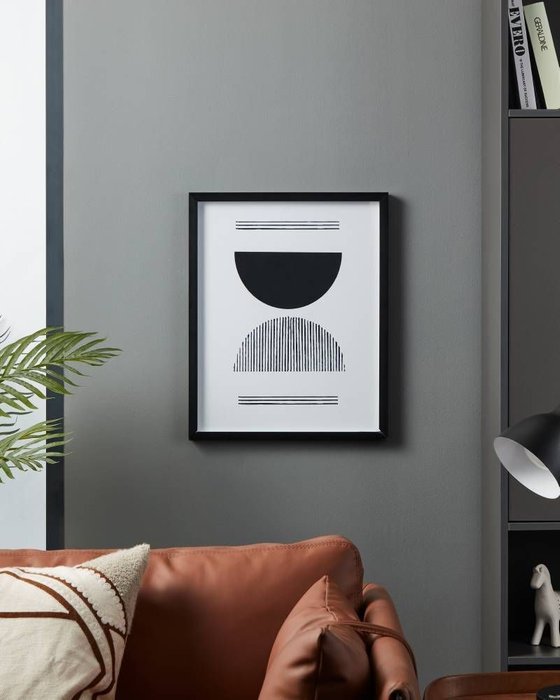 Картина Roberval серо-белого цвета - лучшие Картины в INMYROOM