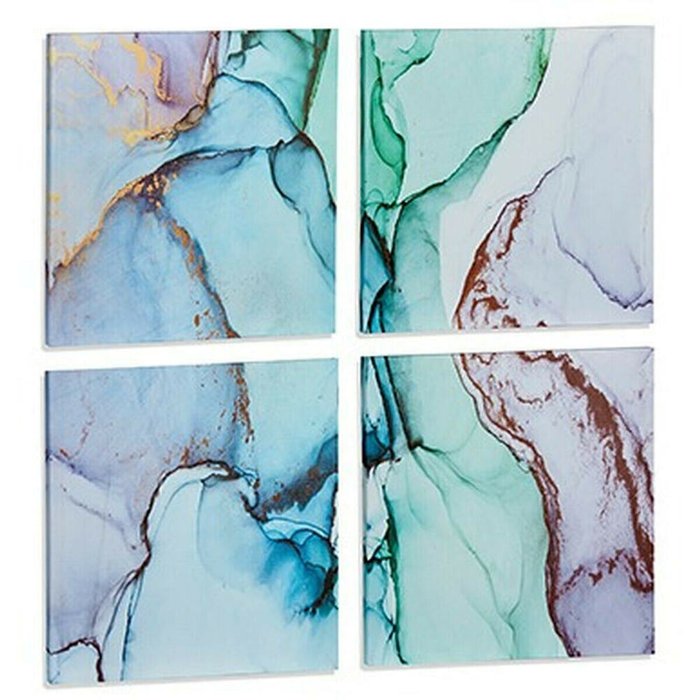 Полотно Мрамор Синий 35 x 7 x 35 cm (6 штук) - лучшие Картины в INMYROOM