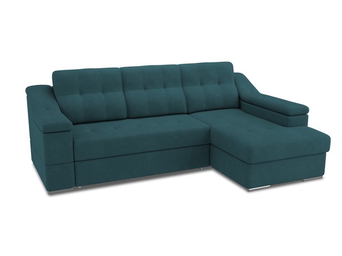 Угловой диван-кровать Liverpol сине-зеленого цвета - купить Угловые диваны по цене 86600.0